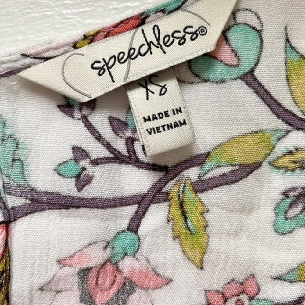 Speechless White Floral Romper with Hi Lo Dress Style in Back - Picture 3 of 10